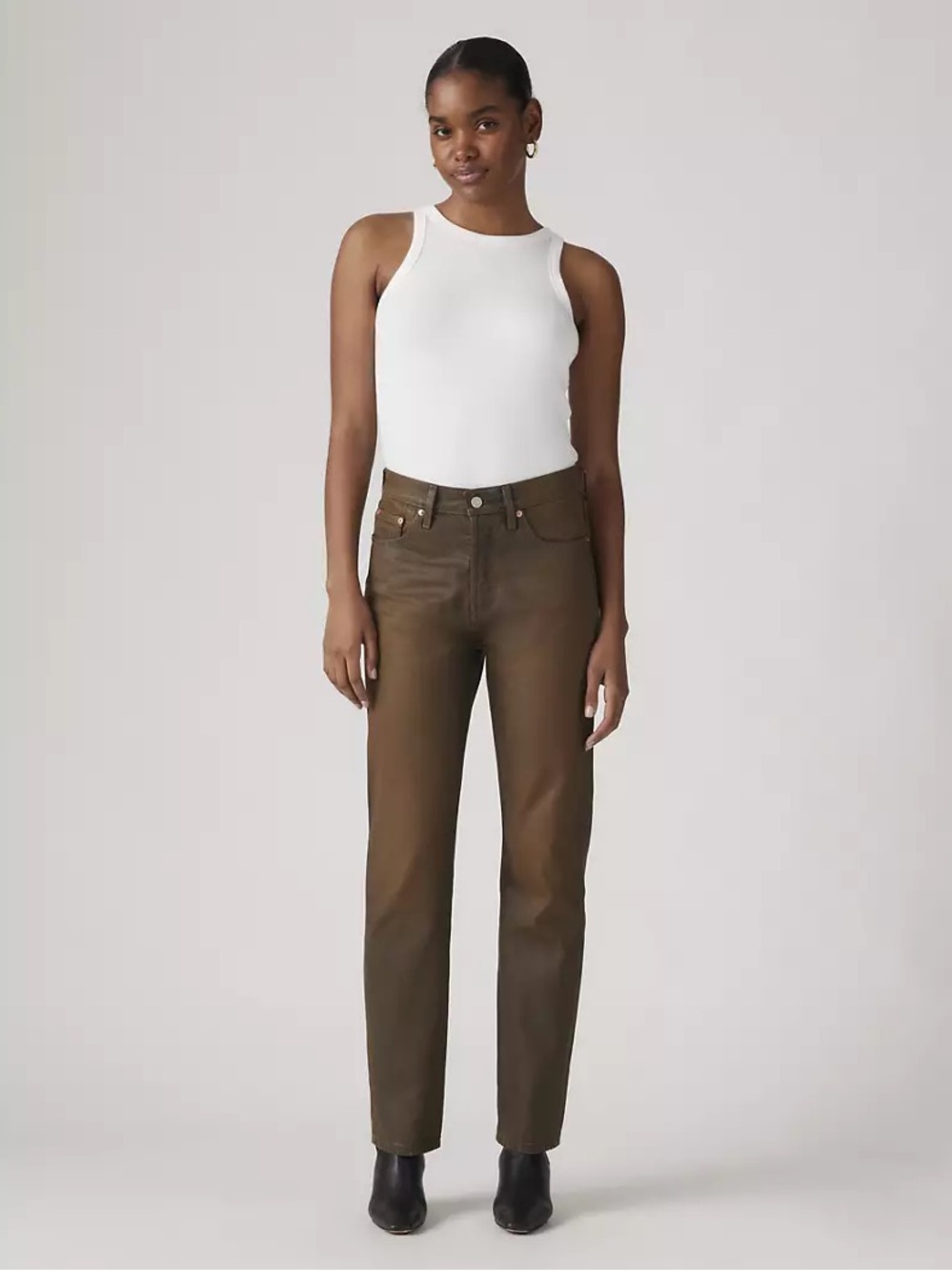 Levi's 501 Original Coated Jeans Pay Day Brown 31 x 30 NEW Button Fly Denim